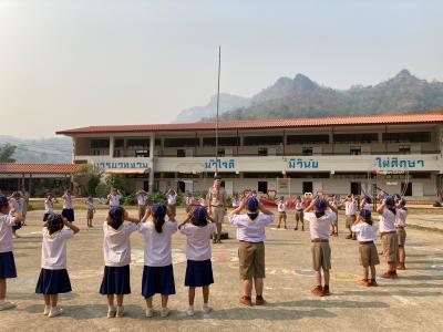 กิจกรรมเดินทางไกลลูกเสือสำรอง ของนักเรียนชั้นประถมศึกษาปีที่ 1-3