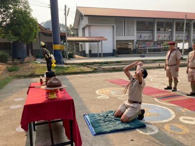 กิจกรรมเดินทางไกลลูกเสือสำรอง ของนักเรียนชั้นประถมศึกษาปีที่ 1-3