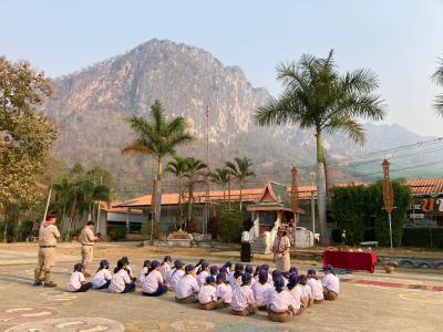 กิจกรรมเดินทางไกลลูกเสือสำรอง ของนักเรียนชั้นประถมศึกษาปีที่ 1-3