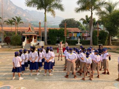 กิจกรรมเดินทางไกลลูกเสือสำรอง ของนักเรียนชั้นประถมศึกษาปีที่ 1-3